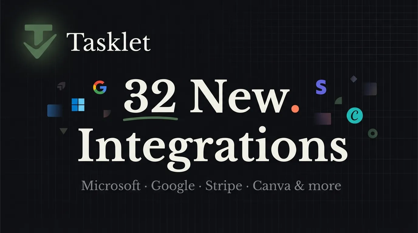 Tasklet integrations launch video thumbnail