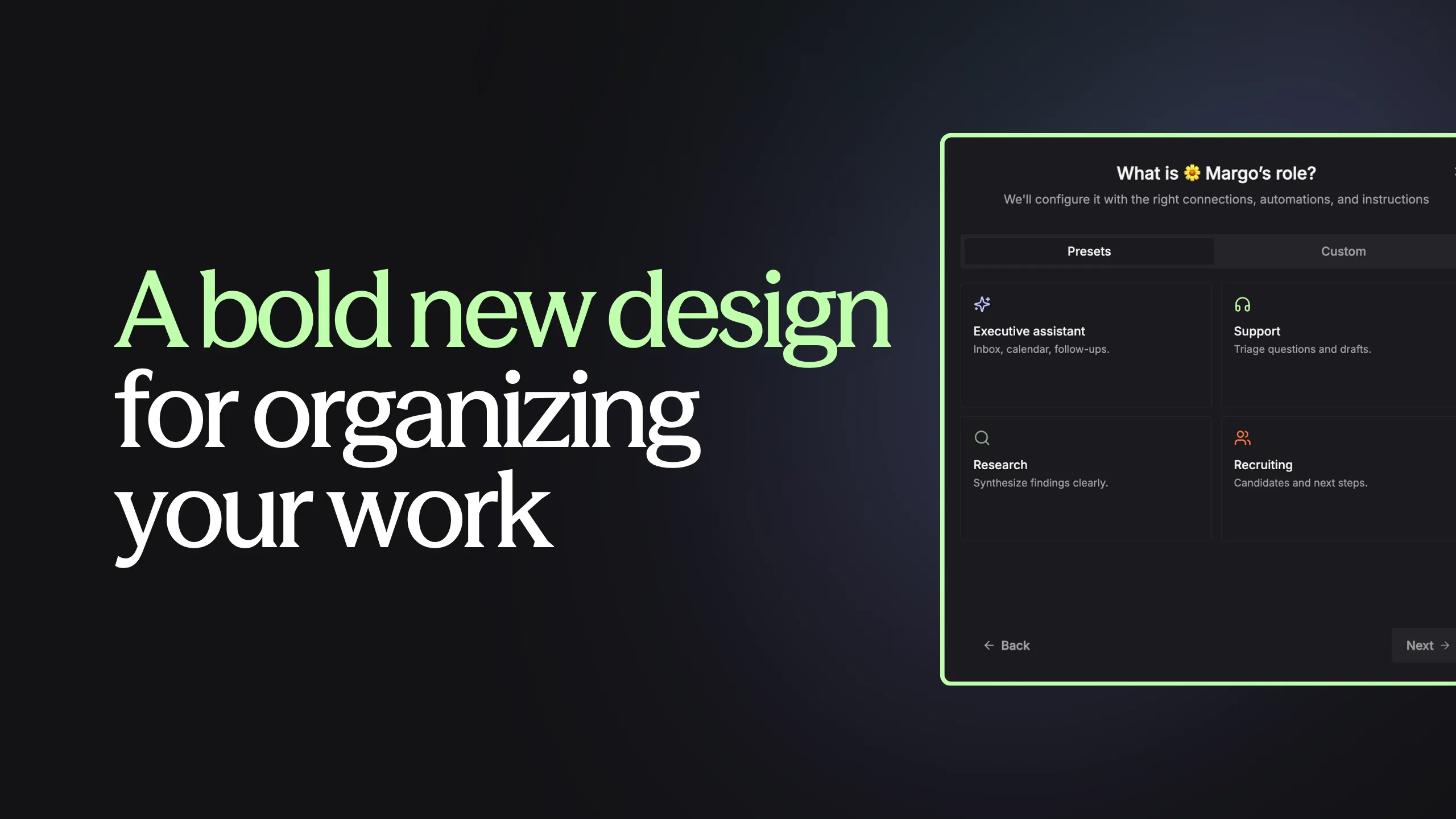 A bold new design for organizing your work